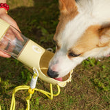 Botella de agua portátil 2 en 1 para perros — dispensador y cuenco integrado
