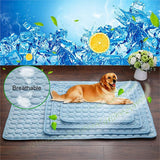 Cama refrescante de seda fría para perros y gatos — perfecta para el verano