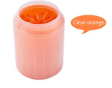 Limpiador de patas portátil para perros — vaso de silicona con cepillo suave