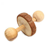 Set de Juguetes de Madera Natural para Roedores – Mordedores, Campanas y Ruedas para Hámster, Cobaya y Conejo
