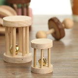 Set de Juguetes de Madera Natural para Roedores – Mordedores, Campanas y Ruedas para Hámster, Cobaya y Conejo