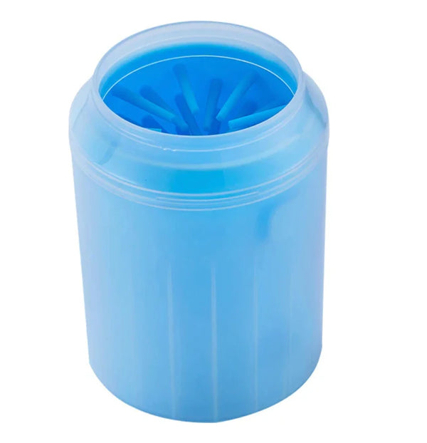 Limpiador de patas portátil para perros — vaso de silicona con cepillo suave