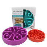 Comedero lento antiansiedad para perros y gatos — cuenco de silicona antideslizante