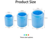 Limpiador de patas portátil para perros — vaso de silicona con cepillo suave