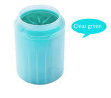 Limpiador de patas portátil para perros — vaso de silicona con cepillo suave