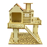 Casa de Madera para Roedores – Refugio Natural con Escalera para Hámster, Chinchilla y Cobaya