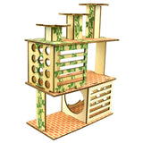 Casa de Madera para Roedores – Refugio Natural con Escalera para Hámster, Chinchilla y Cobaya