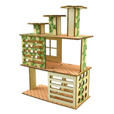 Casa de Madera para Roedores – Refugio Natural con Escalera para Hámster, Chinchilla y Cobaya