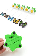 Juguete interactivo mariposa giratoria para gatos — movimiento automático con pila
