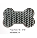 Alfombrilla lame-lame de silicona para perros — comedero lento en forma de hueso